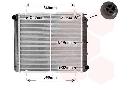 Radiateur moteur (Radiateur de refroidissement) VAN WEZEL ref. 59002038