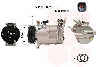 Compresseur, climatisation VAN WEZEL 5900K192