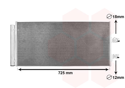 Condenseur, climatisation (Radiateur de climatisation) VAN WEZEL 59015707