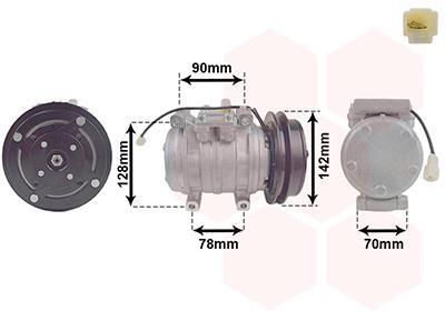 Compresseur, climatisation VAN WEZEL 7400K029