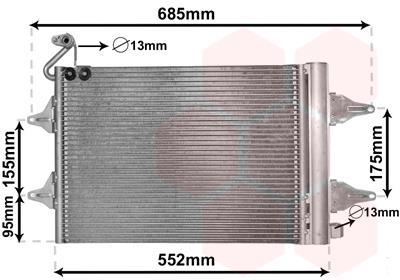 Condenseur, climatisation (Radiateur de climatisation) VAN WEZEL ref. 76005007