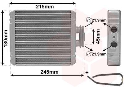 Radiateur de chauffage VAN WEZEL ref. 76016700