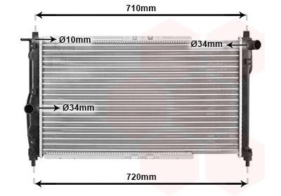 Radiateur moteur (Radiateur de refroidissement) VAN WEZEL ref. 81002009