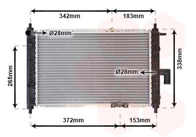 Radiador, refrigeración del motor VAN WEZEL ref. 81002046