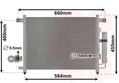 Condenseur, climatisation (Radiateur de climatisation) VAN WEZEL ref. 81005061