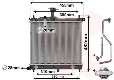 Radiateur moteur (Radiateur de refroidissement) VAN WEZEL ref. 82002292