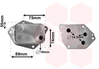 Radiador de aceite, aceite motor VAN WEZEL ref. 82003288