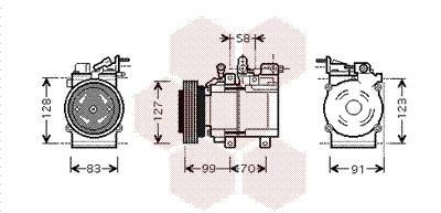 Compresseur, climatisation VAN WEZEL 8200K160