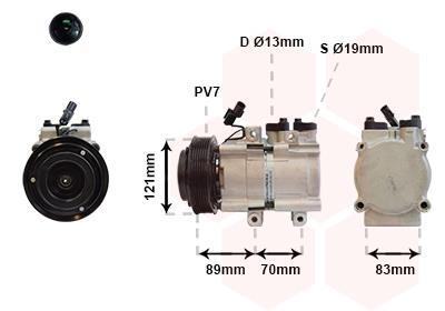Compresseur, climatisation VAN WEZEL 8200K257