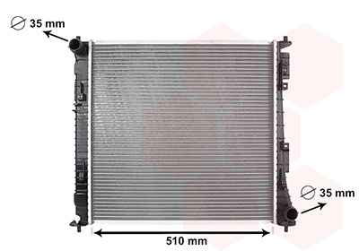 Radiador motor VAN WEZEL 82012761