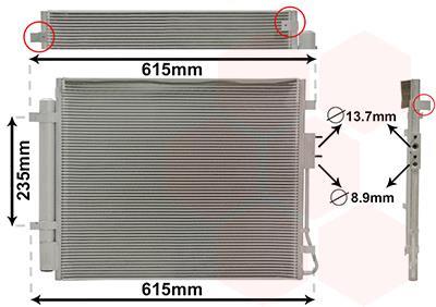 Condensador, aire acondicionado VAN WEZEL ref. 82015708