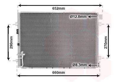 Condenseur, climatisation (Radiateur de climatisation) VAN WEZEL ref. 83005030