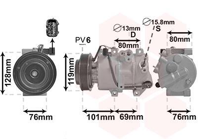 Compresseur, climatisation VAN WEZEL ref. 8300K279