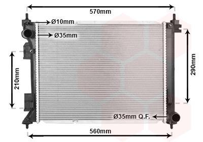 Radiateur moteur (Radiateur de refroidissement) VAN WEZEL ref. 83012738