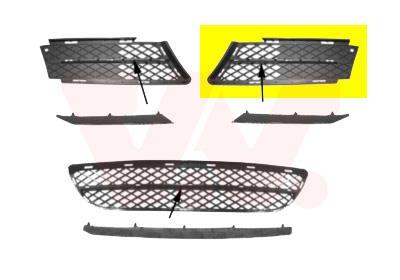 Grille de ventilation, pare-chocs VAN WEZEL 0657593 Grille de ventilation, pare-chocs VAN WEZEL 0657593