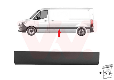 Baguette et bande protectrice, panneau latéral VAN WEZEL 2973423