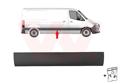 Listón embellecedor/protector, panel lateral VAN WEZEL 2973424