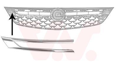 Baguette et bande protectrice, grille de radiateur VAN WEZEL 3810512 Baguette et bande protectrice, grille de radiateur VAN WEZEL 3810512