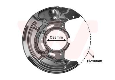 Déflecteur, disque de frein VAN WEZEL 5328372