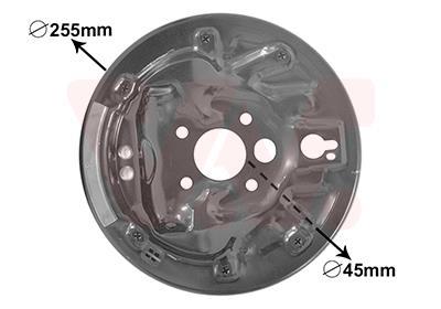 Tôle de recouvrement, tambour de frein VAN WEZEL ref. 7620373