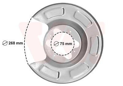 Chapa protectora de freio VAN WEZEL 8239373