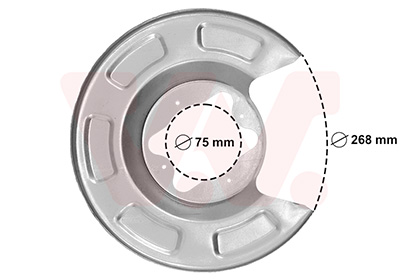 Chapa protectora de freio VAN WEZEL 8239374