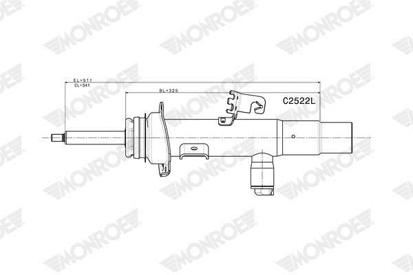 Amortisseur MONROE Monroe RideSense Electronic Suspension - ref. C2522L