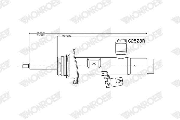 Amortecedor de choques MONROE Monroe RideSense Electronic Suspension - ref. C2523R