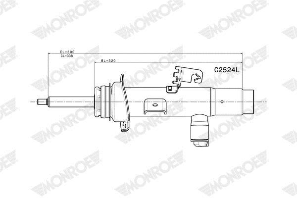 Amortecedor de choques MONROE Monroe RideSense Electronic Suspension - ref. C2524L