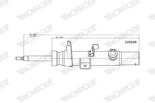 Amortisseur MONROE Monroe RideSense Electronic Suspension - ref. C2525R