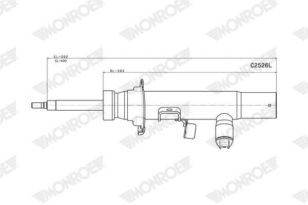 Amortecedor de choques MONROE Monroe RideSense Electronic Suspension - ref. C2526L