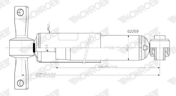 Amortecedores de choque MONROE MONROE ORIGINAL (Gas Technology) - ref. G2259