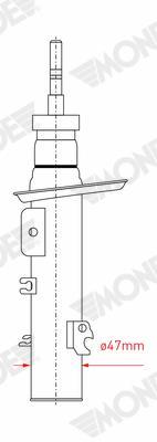 Amortecedor de choques MONROE MONROE ORIGINAL (Gas Technology) - ref. G8205