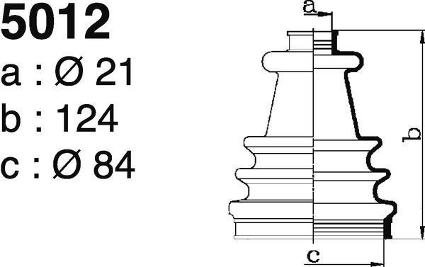 Soufflet de cardan DEPA ref. 5012
