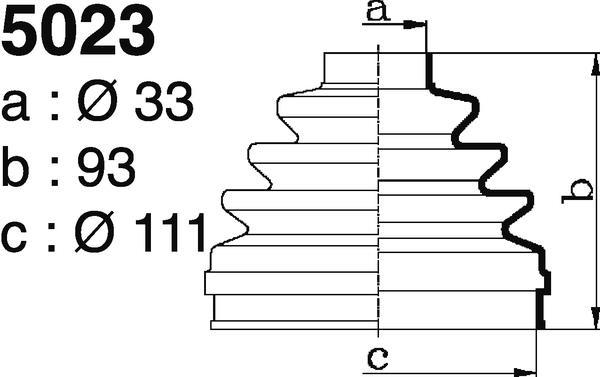 Soufflet de cardan DEPA ref. 5023