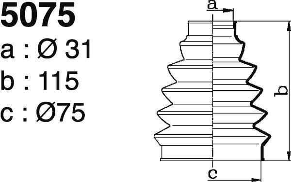 Soufflet de cardan DEPA ref. 5075