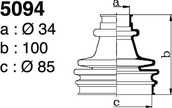 Soufflet de cardan DEPA 5094
