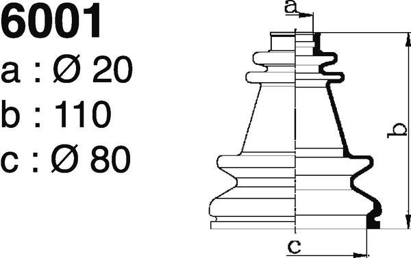 Soufflet de cardan DEPA 6001