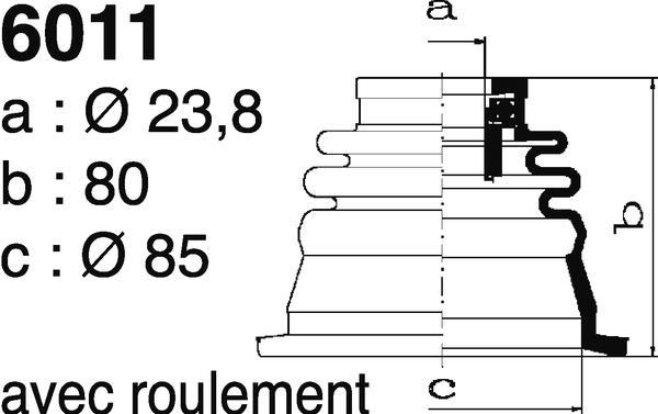 Soufflet de cardan DEPA 6011