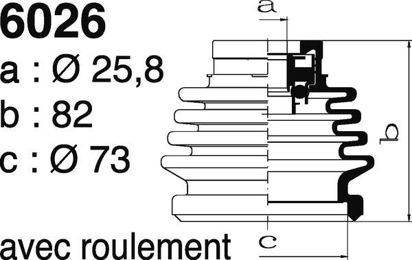 Soufflet de cardan DEPA ref. 6026