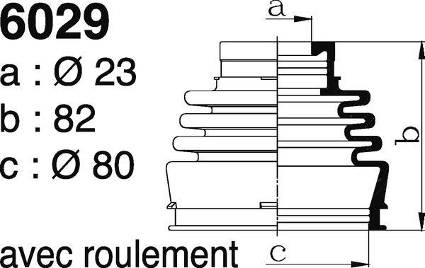 Soufflet de cardan DEPA ref. 6029