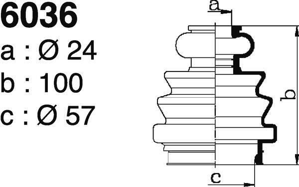 Soufflet de cardan DEPA ref. 6036