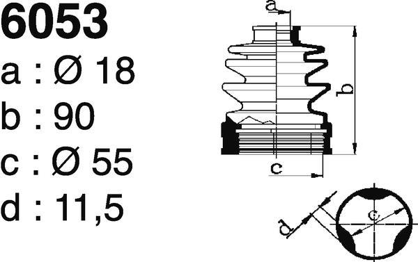 Soufflet de cardan DEPA 6053