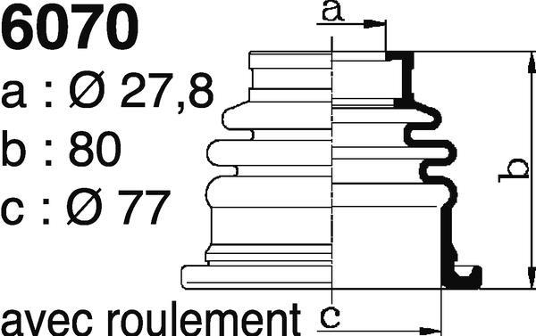 Soufflet de cardan DEPA 6070