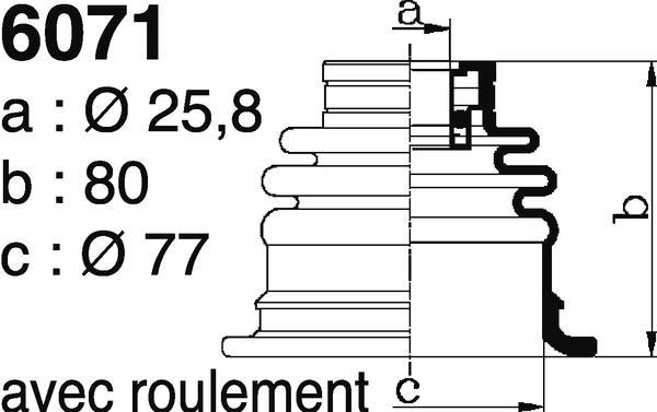 Soufflet de cardan DEPA ref. 6071