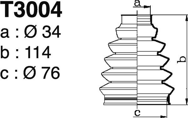 Soufflet de cardan DEPA ref. T3004