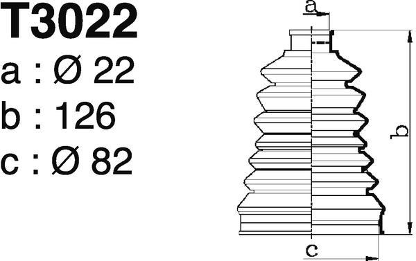 Soufflet de cardan DEPA ref. T3022