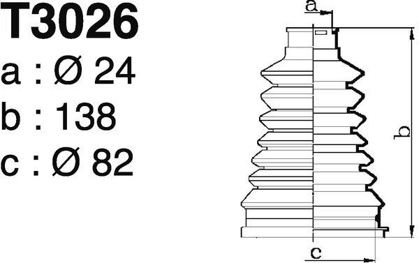 Soufflet de cardan DEPA ref. T3026