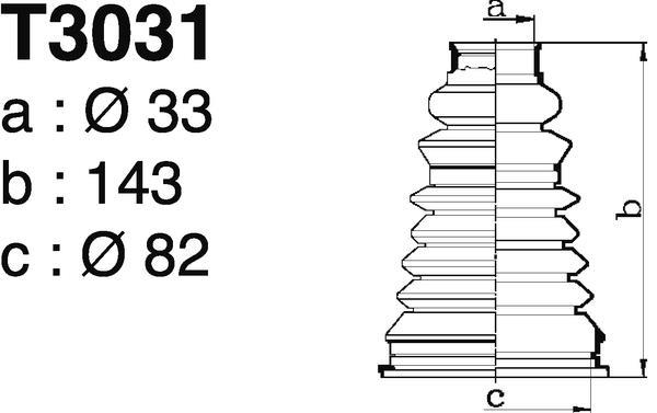 Soufflet de cardan DEPA ref. T3031