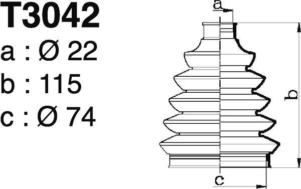 Soufflet de cardan DEPA T3042
